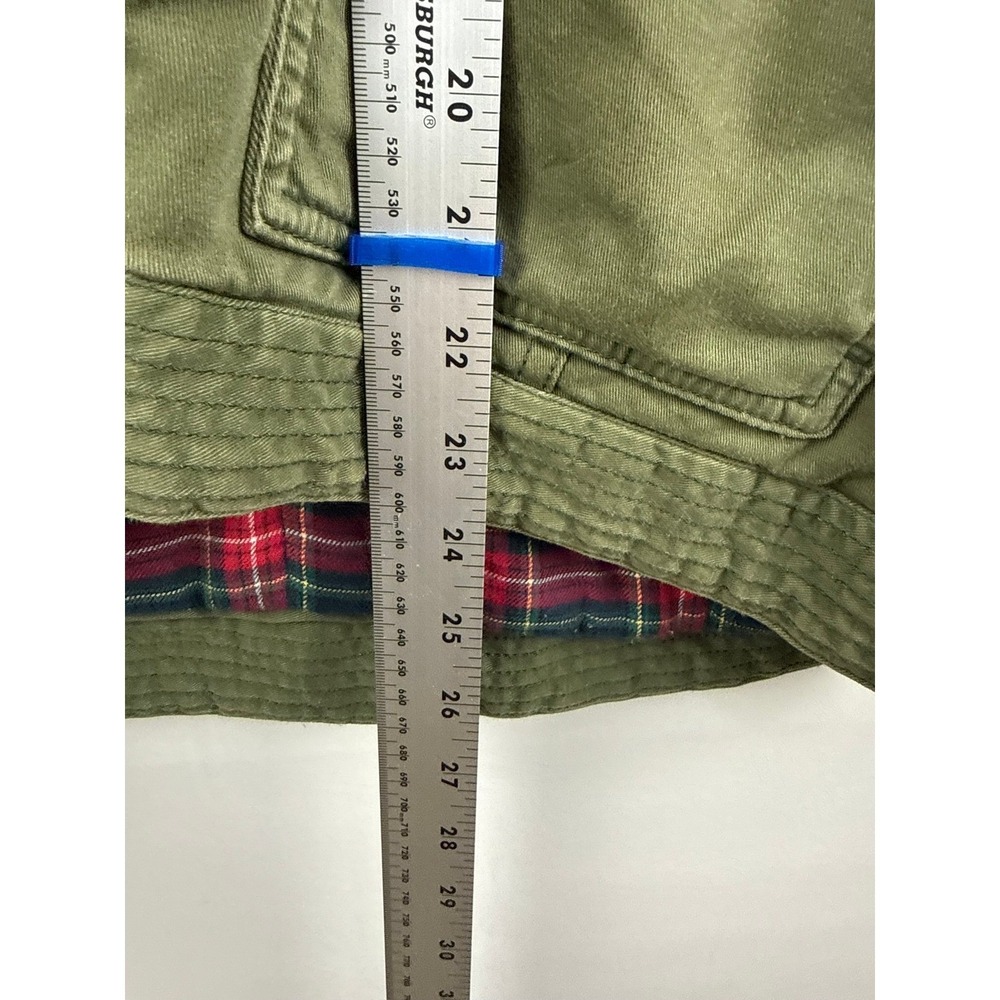 Hollister Heritage Collection Utility Jacket Olive Green Sherpa Hood Plaid XL - Picture 8 of 8